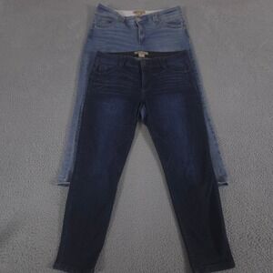 LOT OF 2 Democracy Jeans Womens 14 Blue Indigo Absolution Skinny Stretch Denim
